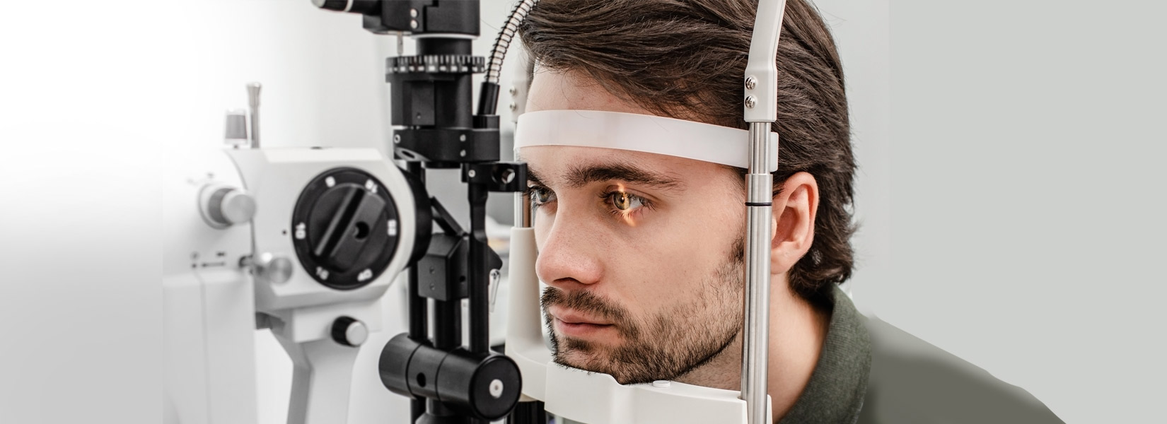 young man during eye exam in Lake Mary